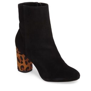 Sole Society Leopard Heeled Boot